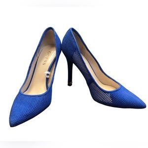Women’s Guess Blue Suede Heels Size 7